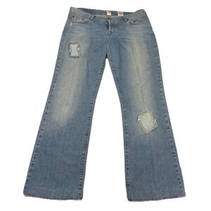 Vintage Y2K Lucky Brand Bootcut Patchwork Sweet Dream Jeans 12 31 Light Wash